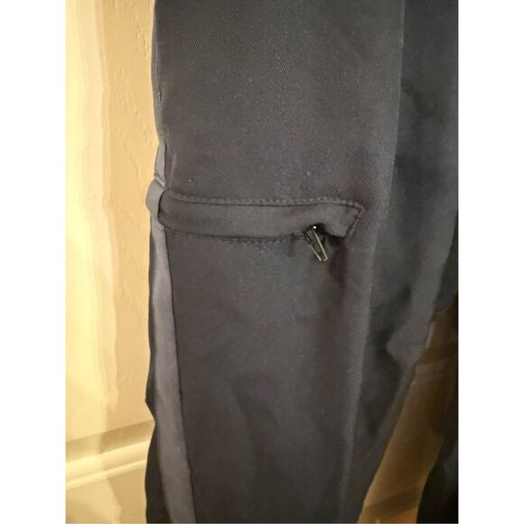 Spiewak Black w/ Gray Stripe Uniform Pants sz 28 EUC Just wribkled - Picture 3 of 9